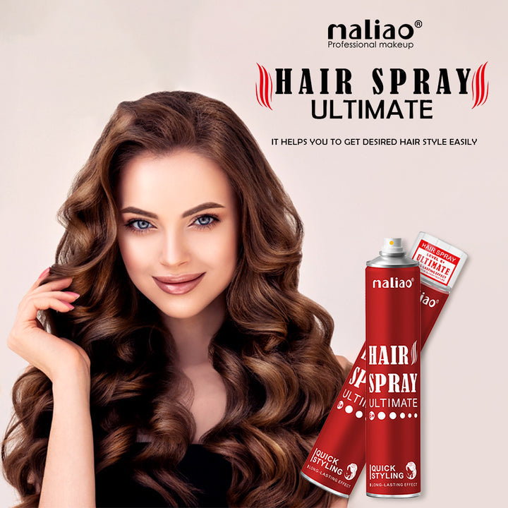 Maliao® Ultimate Hair Spray 420ml – Strong Hold Styling. maliao.pk