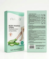 Maliao body waxing strips packaging with aloe vera extract on a white background. maliao.pk