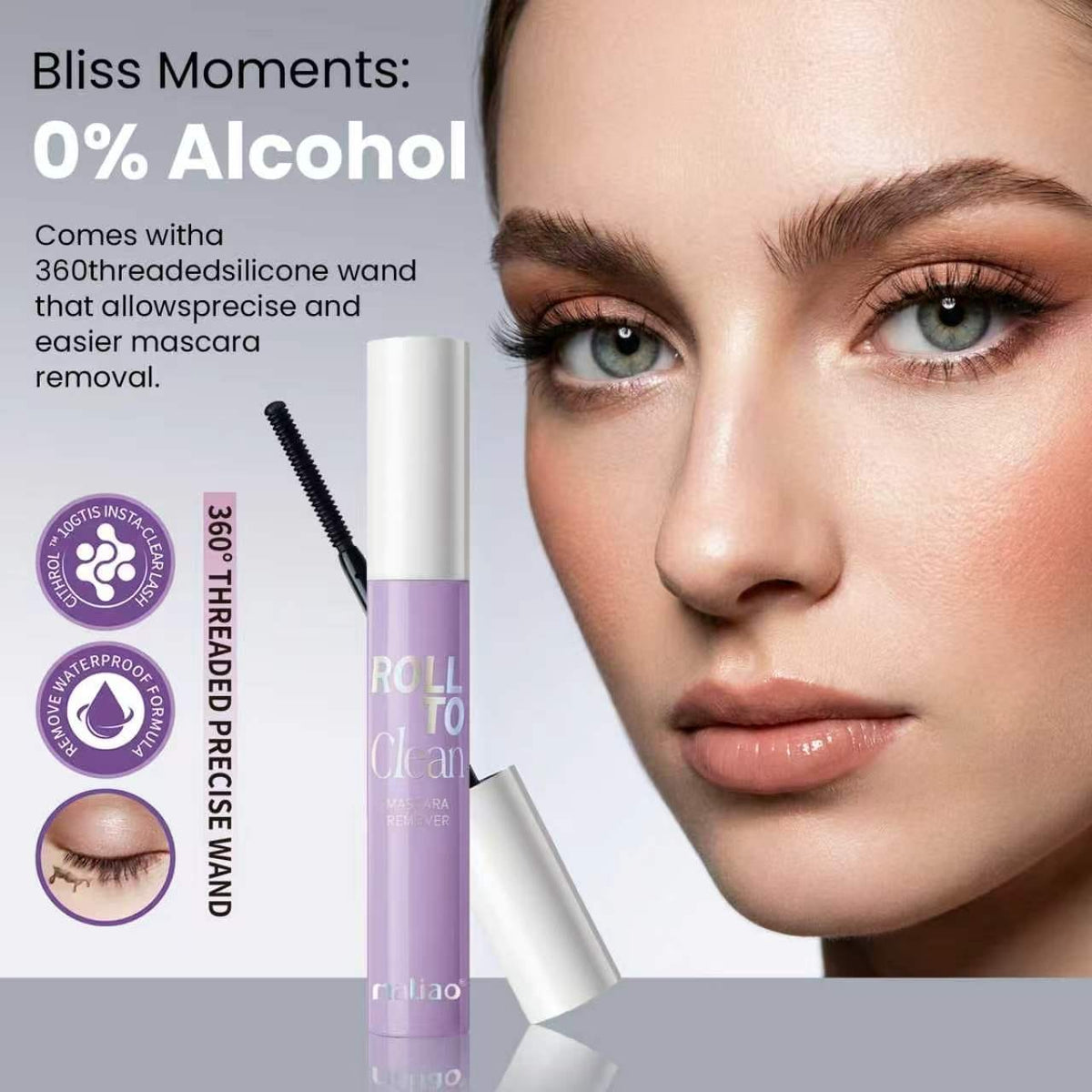Maliao® Roll To Clean Mascara Remover – Gentle Waterproof Eye Makeup Remover