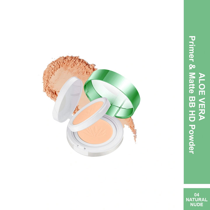 Maliao Primer & Matte BB HD Powder Aloe Vera Infused for Flawless Matte Finish