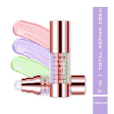 Cosmetic cream tube with applicator and color swatches on a white background maliao.pk